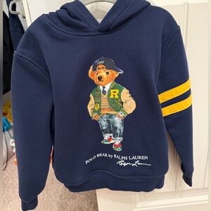 Polo Ralph Lauren Navy Bear Hoodie 4T